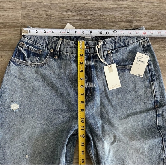 NWT Good American Women's Good 90s Icon Straight Leg Jeans Size 14_32 Blue - Picture 5 of 9